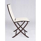 Out of Blue Twig Folding Dining Side Chair Fabric: Off White Sling