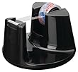 Tesa 53827-00000-00 Tischabroller Easy Cut Compact, 1 Rolle kristall-klar, 10 m x 15 mm, schwarz