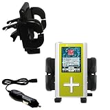 Toshiba Gigabeat F20 MEGF20 Auto Vent Holder with Car Charger - Uses Gomadic TipExchange