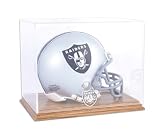 Oakland Raiders Oak Mini Helmet Logo Display Case
