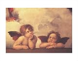 Little Angels (detail of Sistine Madonna) by Sanzio Raphael poster print,14 in. x 11 in.