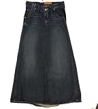Levi's Red Juniors Denim Long Skirt, 11, Dark Wash