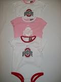 Ohio State Buckeyes Nike Baby Girl 3-pk Onesies
