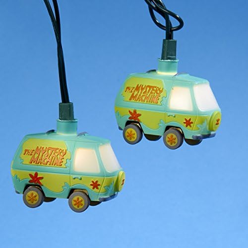 Set of 10 Scooby Doo "The Mystery Machine" Van Novelty Christmas Lights - Green Wire