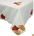 Xia Home Fashions Scrolling Leaf Embroidered Cutwork Harvest 72-Inch by 144-Inch Tablecloth