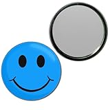 Blue Smiley - 55mm Round Compact Mirror
