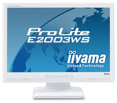 iiyama 20�C���`���C�h�t���f�B�X�v���C �z���C�g PLE2003WS-W1