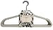 Concepts in Time Ultra-Slim Flocked Non-Slip Hangers, Ivory, Set of 10