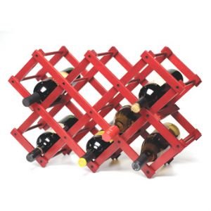 Accordia Crimson Red 10 Bottle Folding Wine Rack by Oenophelia
