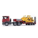 Bruder Scania R-Series Low Loader With Caterpillar Bulldozer