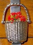 Mayer Mill Brass Basket Wreath Hanger - Chrome