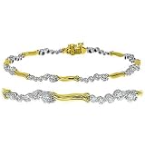 14k Two-Tone Gold Journey Diamond Bracelet (2 ct.tw)