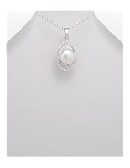 CZ Pendant Necklace In 92.5 Sterling Silver
