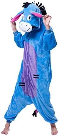 Purple Vinee Cartoon Cosplay Halloween Costume Pajamas Onesies Donkey XL