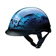 Half Helmets - Motorcycle Half Helmet 100 Tribal Blue
