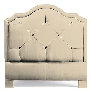 Imperial Upholstered Headboard - Brocade Spring Green, King - Frontgate