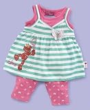 Nannette Little Girl Elmo Layered Tank & Leggings Set