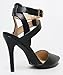 Breckelles Womens Pointy Toe Back Open High Heels