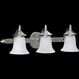 IMAGE OF Quorum 3 Light Nickel Vanity wall Lights 515-3-65