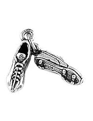 Sterling Silver Pair of Sport Cleats Charm