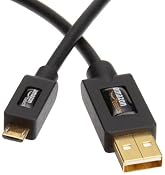 AmazonBasics USB Cable - 2.0 A Male to Micro B (6 Feet / 1.8 Meters)