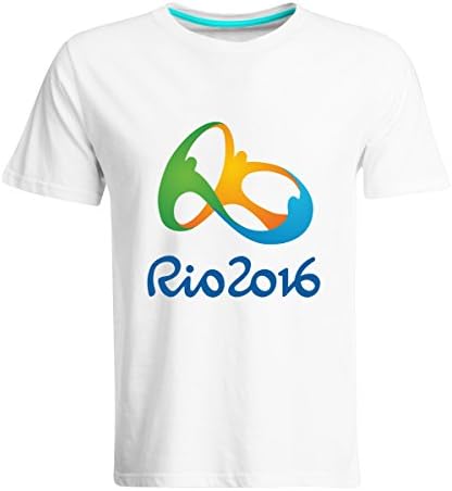 Hymorning 2016 Rio Olympic Games Logo Printing T Shirt XXXL White