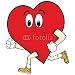 Wallmonkeys Peel and Stick Wall Decals - Running Heart - Removable Graphic