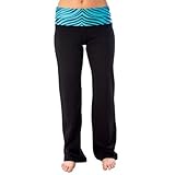 Pizzazz Girls Size 2T-16 Turquoise Zebra Roll Down Waist Pants Dance