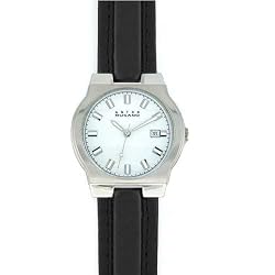 ANTON RUSANO Men's Silver-tone Round Faced Watch with White Dial. Model: AR-1007M