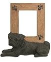PUG Black Dog Small Picture Photo FRAME Figurine SF31B