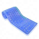 Review U-Bop Accessories  / U-Bop USB & PS2 Air Touch Silent Silicone QWERTY Flexible Roll-Up Keyboard. Water , Dust & Spill Resistant. (Blue)