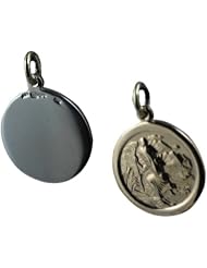 14ct Yellow gold on Silver 20mm round St Christopher