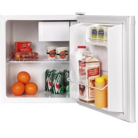 GE Spacemaker GMR02BANWW 1.7 cu. ft. Compact Refrigerator with Wire Shelf, Manual Defrost... by