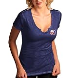 NHL Antigua New York Islanders Womens Spry Slub Premium T-Shirt - Royal Blue (Small)