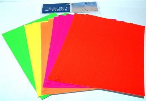 A4 Neon Card Sheets pack 12 by MPSALES