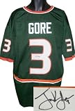 Signed Frank Gore Jersey - Miami Hurricanes Green Custom JSA Hologram - Autographed NFL Jerseys