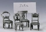CHAIR PLACE CARD - SET OF 4 PEWTER CHAIR PLACE CARD