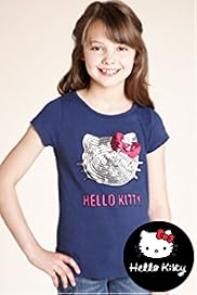 Pure Cotton Sequin Embellished Hello Kitty T Shirt