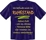 Produkt-Bild: Fun-T-Shirts " Bin im Ruhestand !!! " Gr&ouml;&szlig;en S - XXL