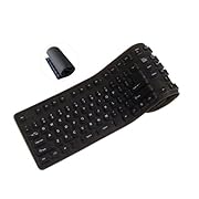 Inland Pro Foldable Black USB Wired Keyboard
