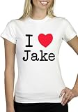 I Heart [Your Sweetheart's Name] Customized Personalized White Women's T-Shirt