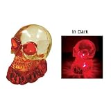 Ruby Red LED Crystal Skull Party Light
