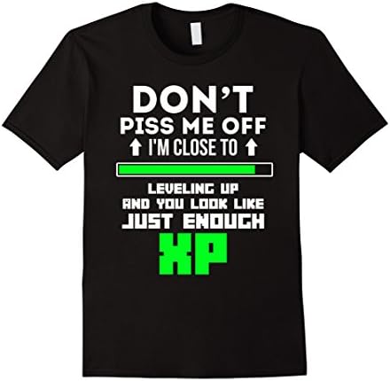 Men's Funny Gaming Shirt Don't Piss Me Off Gamer T-shirt Gift 2XL Black