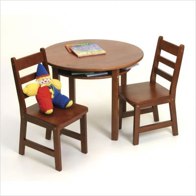 Kids' Round Table and Chair Set Finish: Pecan