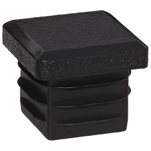 Kapsto 260 Q 1818 1.5 - 2 Polyethylene Square Plug, Black, 18 mm (Pack of 100)