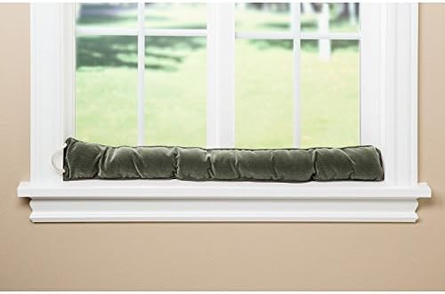 Heavy Duty Cord Draft Blocker - Save Energy - Keep The Cold Out - 36-in (Evergreen Ribbed)