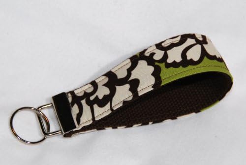 Chocolate Flowers Wristlet Key Fob