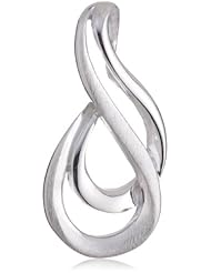 VINANI brand Germany 925 Sterling Silver Women Pendant 2 Lines curved matte/shiny ANA-EZ