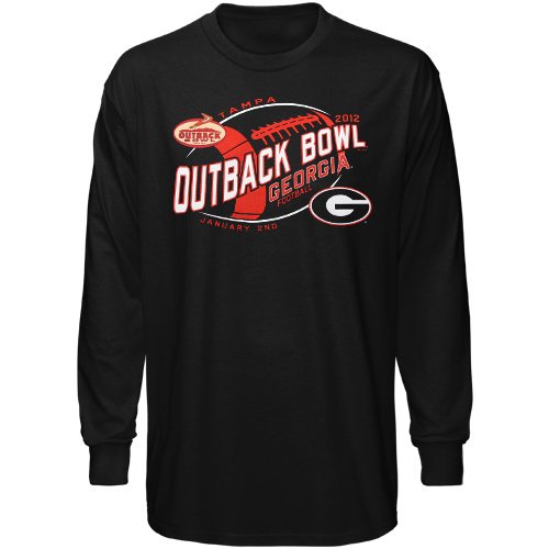 Georgia Bulldogs 2012 Outback Bowl Bound Fried Long Sleeve T-Shirt - Black (Small)