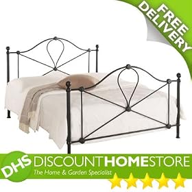 Small Double Bed - 4ft Metal Bed Frame - Lyon Bedstead and Bedmaster Pinerest Mattress